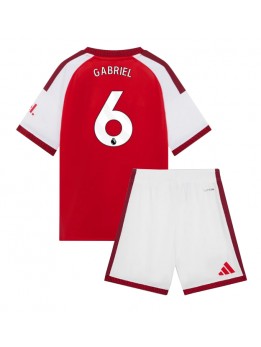Arsenal Gabriel Magalhaes #6 Heimtrikotsatz für Kinder 2026-27 Kurzarm (+ Kurze Hosen)